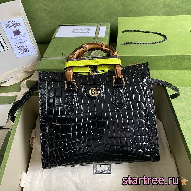 Gucci | Diana small Black crocodile tote bag - 660195 - 20x16x10cm - 1