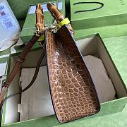 Gucci | Diana small Brown crocodile tote bag - 660195 - 20x16x10cm - 5