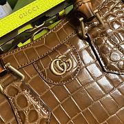 Gucci | Diana small Brown crocodile tote bag - 660195 - 20x16x10cm - 3