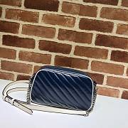 GUCCI | GG Marmont small Blue/White bag - ‎447632 - 24 x 12 x 7cm - 6