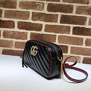 GUCCI | GG Marmont small Black/Red bag - ‎447632 - 24 x 12 x 7cm - 2