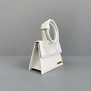 Jacquemus | Le Chiquito Noeud medium leather top handle bag - White - 5