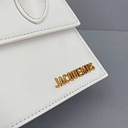 Jacquemus | Le Chiquito Noeud medium leather top handle bag - White - 3