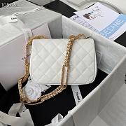Chanel Flap Bag Lambskin Gold Metal White AS2978  - 2