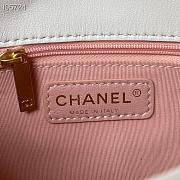 Chanel Flap Bag Lambskin Gold Metal White AS2978  - 5