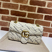 Gucci & Balenciaga Marmont Bag White 26x15x7cm - 1