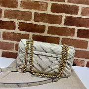 Gucci & Balenciaga Marmont Bag White 26x15x7cm - 2