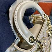 DIOR | Mini Lady Bag Metallic Cannage Lambskin with Beaded Embroidery - 17 x 15 x 7 cm - 3