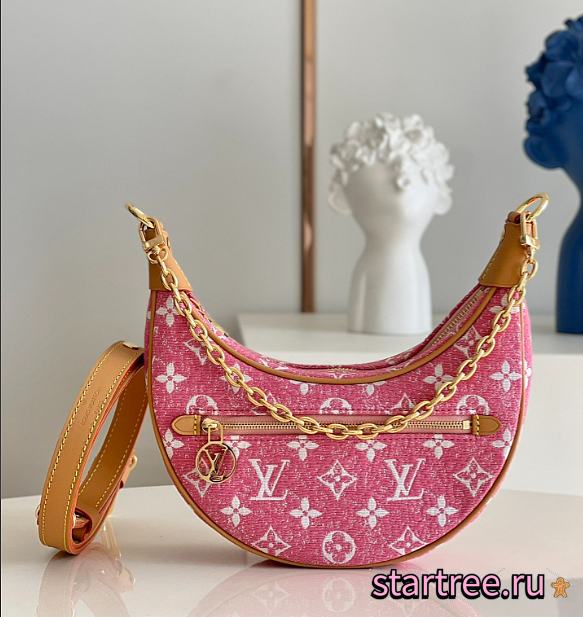 Louis Vuitton Loop Bag Denim Pink M81166 24 x 22x 6cm - 1