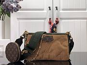 Louis Vuitton | Multi Pochette Accessoires M58977 Khaki Green & Beige - 1