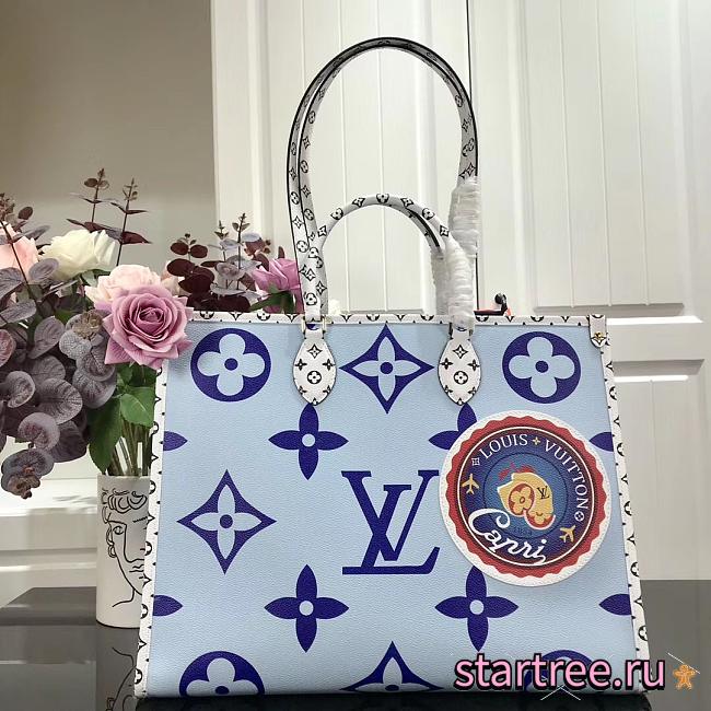 Louis Vuitton | Giant Monogram Onthego GM M44571 Baby Blue - 1