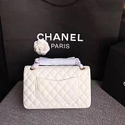 Chanel | Classic Flap Bag Golden Hardware Caviar A01113 White 25cm - 3