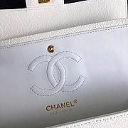 Chanel | Classic Flap Bag Golden Hardware Caviar A01113 White 25cm - 4