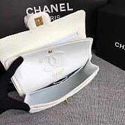Chanel | Classic Flap Bag Golden Hardware Caviar A01113 White 25cm - 2