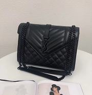 YSL| Envelope Medium Bag All Black - 24x17.5x6cm - 1