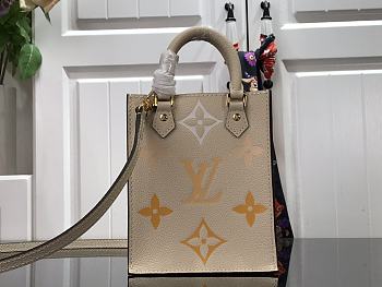 Louis Vuitton Petit Sac Plat Monogram Cream&Yellow M80449