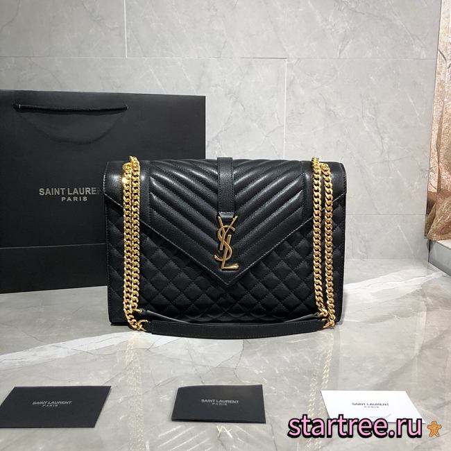 YSL | Envelope Large Black Golden Hardware - 1