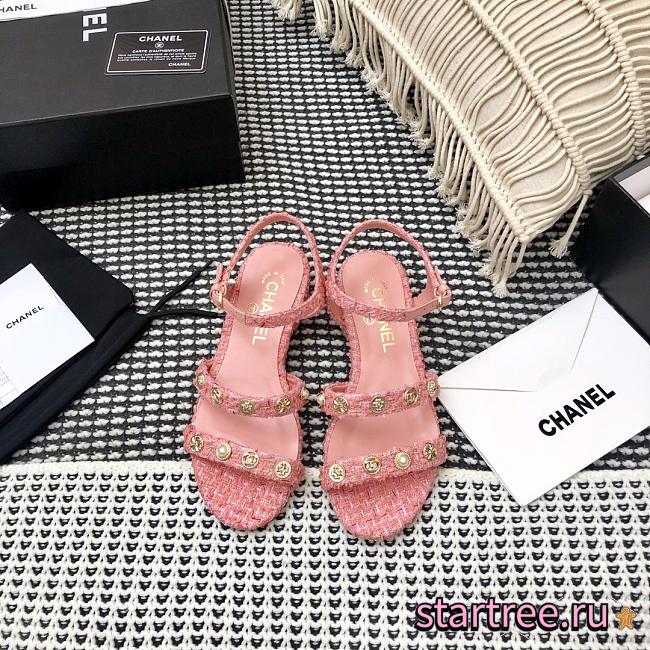 Chanel | Lady Sandal Black A4712 Pink - 1