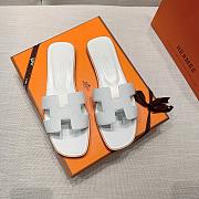 Hermes | Flat Slides White - 1