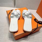 Hermes | Flat Slides White - 3