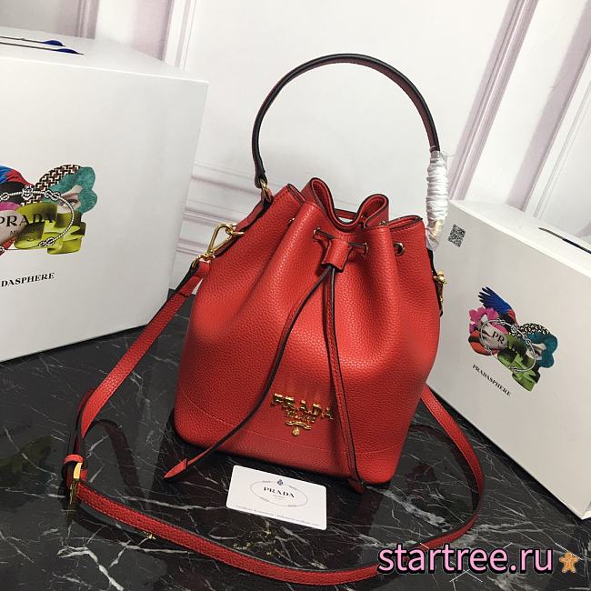 Prada | Bucket Bag Red 1BE018 - 1