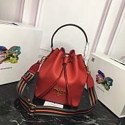 Prada | Bucket Bag Red 1BE018 - 5