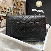 CHANEL | Vintage Black Quilted Lambskin Flap Bag - 30x21x8cm - 6