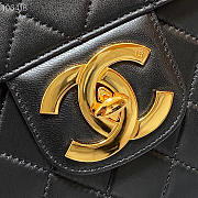 CHANEL | Vintage Black Quilted Lambskin Flap Bag - 30x21x8cm - 2