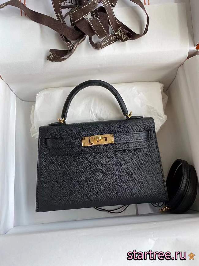 Hermès | Epsom Mini Kelly Sellier 20 Black - 1