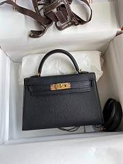 Hermès | Epsom Mini Kelly Sellier 20 Black - 3