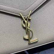 YSL | Cassandra Mini TOP Handle Bag Dark Beige - 3