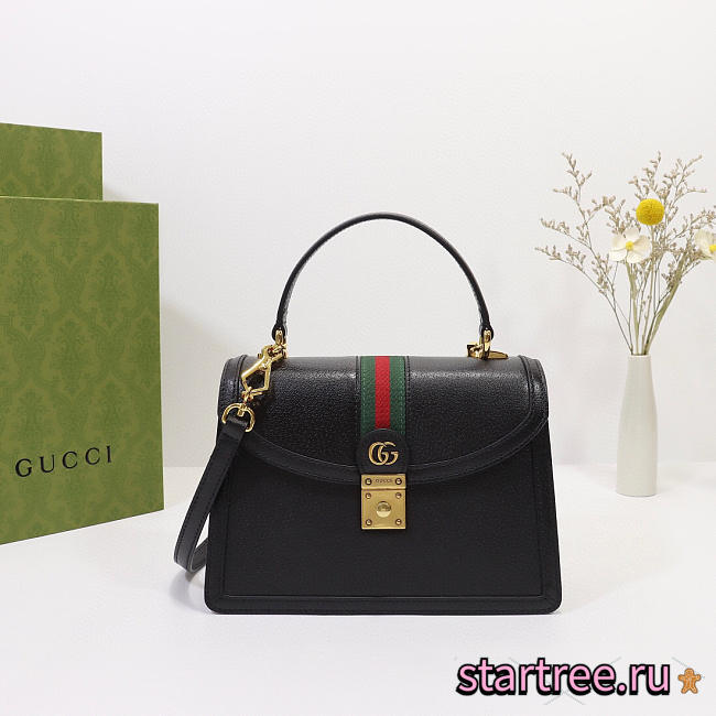 Gucci | Ophidia Small Top Handle Black Bag 651055  - 1