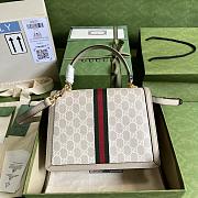 Gucci | Ophidia Small Top Handle Beige&White Bag 651056 - 2