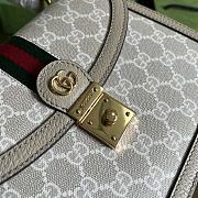 Gucci | Ophidia Small Top Handle Beige&White Bag 651056 - 3