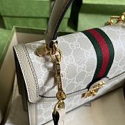 Gucci | Ophidia Small Top Handle Beige&White Bag 651056 - 4