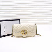 Gucci | GG Marmont Matelassé Leather Super Mini Bag 476433 White - 1