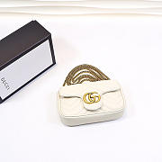 Gucci | GG Marmont Matelassé Leather Super Mini Bag 476433 White - 3