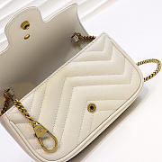 Gucci | GG Marmont Matelassé Leather Super Mini Bag 476433 White - 6