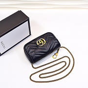 Gucci | GG Marmont Matelassé Leather Super Mini Bag 476433 Black  - 5