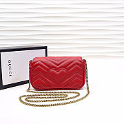 Gucci | GG Marmont Matelassé Leather Super Mini Bag 476433 Red - 3