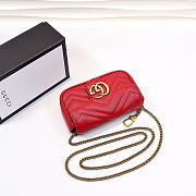 Gucci | GG Marmont Matelassé Leather Super Mini Bag 476433 Red - 5