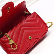 Gucci | GG Marmont Matelassé Leather Super Mini Bag 476433 Red - 6