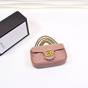 Gucci | GG Marmont Matelassé Leather Super Mini Bag 476433 Dusty Pink - 3