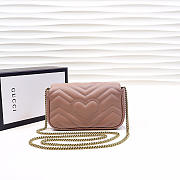 Gucci | GG Marmont Matelassé Leather Super Mini Bag 476433 Dusty Pink - 4