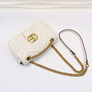 Gucci | GG Marmont Matelassé Mini Bag ‎446744 White - 3