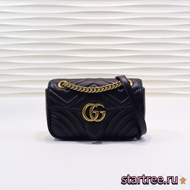 Gucci | GG Marmont Matelassé Mini Bag ‎446744 Black - 1