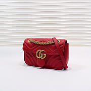 Gucci | GG Marmont Matelassé Mini Bag ‎446744 Red - 6