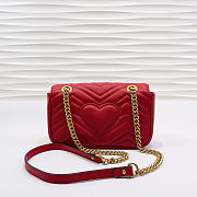 Gucci | GG Marmont Matelassé Mini Bag ‎446744 Red - 5