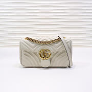 Gucci | GG Marmont Small Matelassé Shoulder Bag ‎443497 White - 1