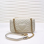 Gucci | GG Marmont Small Matelassé Shoulder Bag ‎443497 White - 5